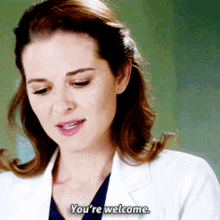 Greys Anatomy April Kepner GIF - Greys Anatomy April Kepner Youre Welcome GIFs