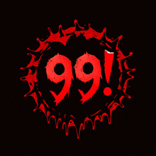 a red circle with the number 99 in the center