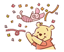 oh yeah winnie the pooh piglet confetti celebrate