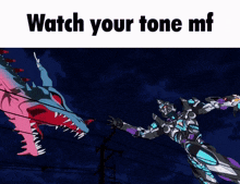 Watch Your Tone Watch Your Tone Mf GIF - Watch Your Tone Watch Your Tone Mf Gridman GIFs