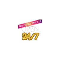 a sign that says my online store is open 24 7