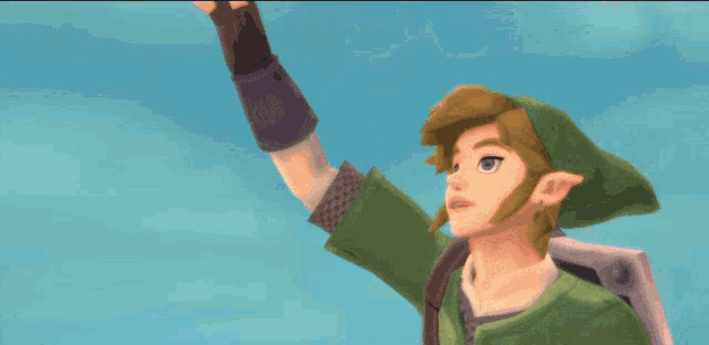 Groose and Link Falling on Make a GIF