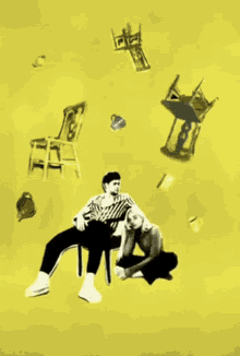 Chairs Yellow GIF - Chairs Yellow Niall Horan GIFs