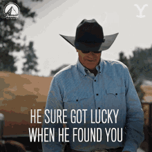 He Sure Got Lucky When He Found You John Dutton GIF - He Sure Got Lucky When He Found You John Dutton Kevin Costner GIFs