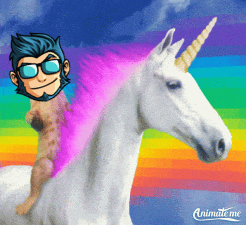 Animate Me App Add Your Face To A Gif GIF - Animate Me App Add Your Face To  A Gif Riding A Unicorn - Discover & Share GIFs