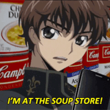 Soup Im At The Soup Store GIF - Soup Im At The Soup Store Code Geass GIFs