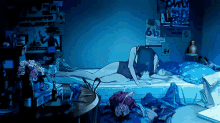 Lonely In A Blue Room GIF - Blue Room Lonely GIFs
