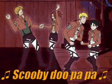 Attack On Titan Fiesta Y Bailando GIF - Scooby Doo Pa Pa Attack On Titan Shingeki No Kiojin GIFs