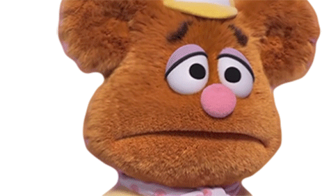 Shocked Baby Fozzie Sticker - Shocked Baby Fozzie Muppet Babies Stickers