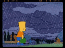 Sad Bart Simpson GIF - Sad Bart Simpson Rain GIFs