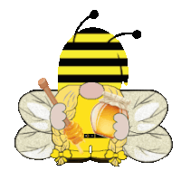 Animated Gnome Bumble Bee Sticker - Animated Gnome Bumble Bee Stickers