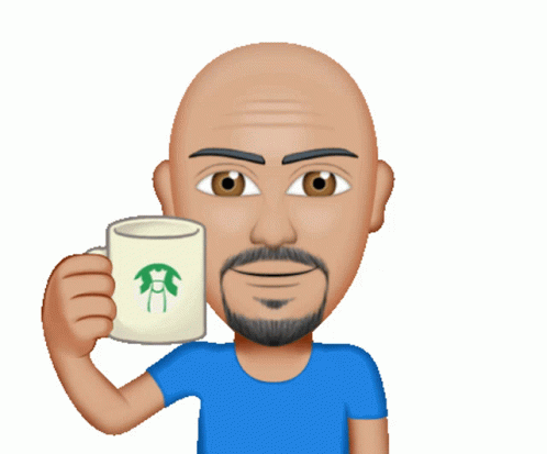 Coffee Bald Man 
