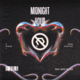 a blurry picture of a woman with the word midnight written on it