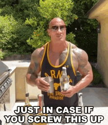 Just In Case If You Screw This Up Dwayne Johnson GIF - Just In Case If You Screw This Up Dwayne Johnson The Rock GIFs