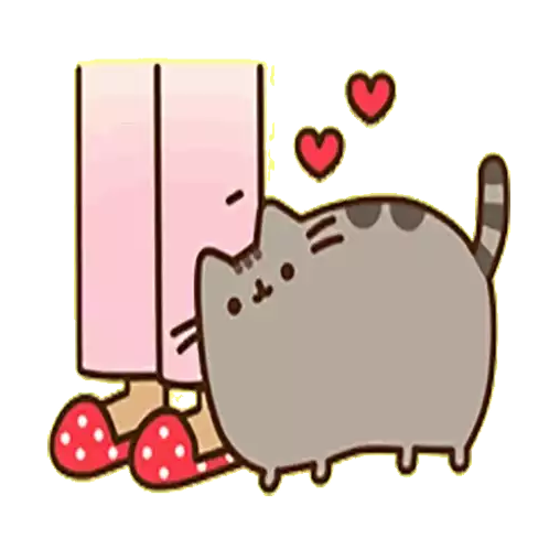 Pusheen Love You Sticker - Pusheen Love You Cat Stickers