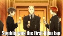 sophia was the first kiku fan is written on a picture