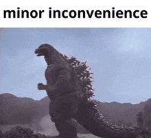 a picture of a monster and the words minor inconvenience