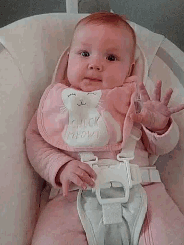 baby waving gif