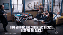 hope you guys like condiments because i got all the sauce melissa fumero amy santiago terry crews terry jeffords