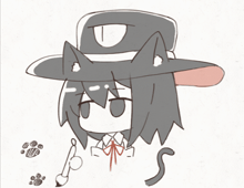 a drawing of a cat wearing a hat