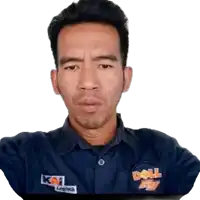 a man wearing a blue shirt with a dell logo on his chest