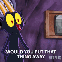 Would You Put That Thing Away Devil GIF - Would You Put That Thing Away Devil The Cuphead Show GIFs