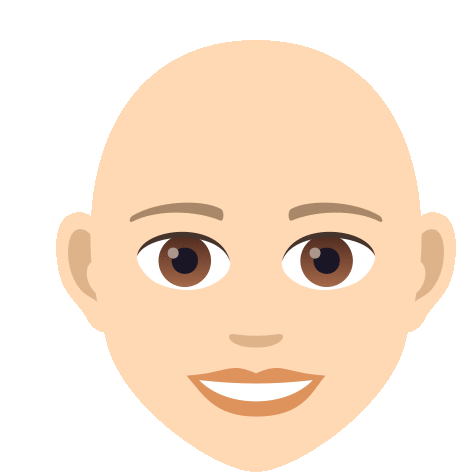 Bald Joypixels Sticker - Bald Joypixels Shaved Head Stickers