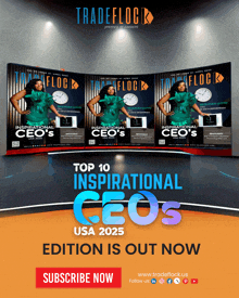 a trade flock magazine with the top 10 inspirational ceos usa 2025