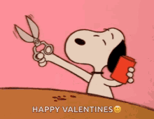 Snoopy valentines day gif
