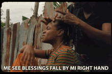 Me See Blessings Fall By Mi Right Hand Amazing GIF - Me See Blessings Fall By Mi Right Hand Amazing Lucky GIFs