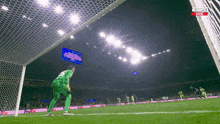 espn is showing a soccer game being played at night