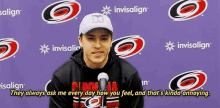 Teuvo Teravainen They Always Ask Me Every Day How You Feel GIF - Teuvo Teravainen They Always Ask Me Every Day How You Feel And Thats Kinda Annoying GIFs