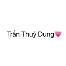 a white background with the name tran thuy dung and a heart