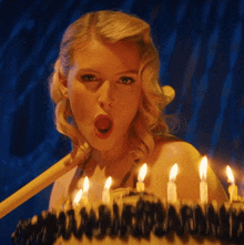Blowing Off The Candles Susan GIF - Blowing Off The Candles Susan Grease Rise Of The Pink Ladies GIFs