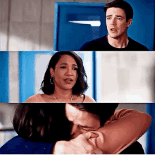 Grant Gustin Candice Patton GIF - Grant Gustin Candice Patton Kiss GIFs