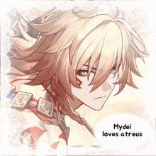 a drawing of a boy with the name mydei on the bottom