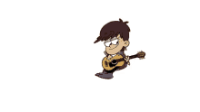 playing guitar strumming acoustic guitar nickelodeon the loud house