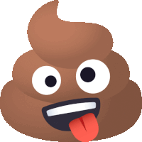 Tongue Out Pile Of Poo Sticker - Tongue Out Pile Of Poo Joypixels Stickers