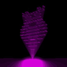 a green glowing triangle with a circle in the center