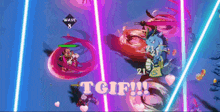 a video game with the words tgif on the bottom right