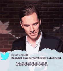 Dickhead GIF - Benedict Cumberbatch GIFs