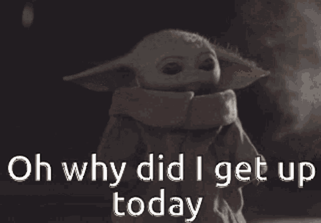 Baby yoda waking up deals gif