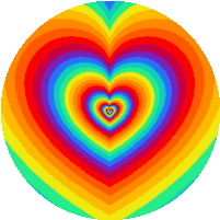Rainbow Heart Sticker - Rainbow Heart Colors Stickers