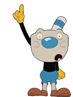Oops Mugman Sticker - Oops Mugman The Cuphead Show Stickers
