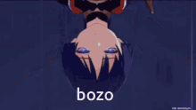 a person is standing in front of a large robot in a video game and says bozo .