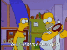 Homer Simpson Bug In The Food GIF