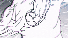 a black and white drawing of a person flying through the air