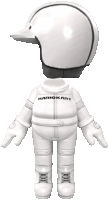 White Mii Racing Suit Mii Racing Suit Sticker - White Mii Racing Suit White Mii Racing Suit Stickers