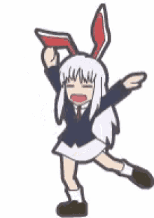 dancing touhou anime bunny ears