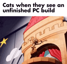 cats when they see an unfinished pc build sundrop fnaf security breach cat